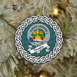 Douglas Tartan Ornament,  ceramic ornament, personalized christmas ornaments, christmas tree ornaments, christmas door decorations, Plaid Ornament, Tartan Ceramic Ornament