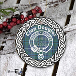Douglas surname Scottish clan tartan crest badge Circle Plaid Ornament Gift. Christmas Tree Ornament Tartan Ornament Great Christmas Ornaments Gift - Scotstee Shop