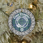 Douglas surname Scottish clan tartan crest badge Circle Plaid Ornament Gift. Christmas Tree Ornament Tartan Ornament Great Christmas Ornaments Gift - Scotstee Shop