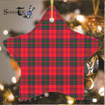 Drummond Modern Tartan Ornament Star Ornament, Christmas Star Decorations, ceramic ornament, Plaid Star Ceramic Ornament, Christmas Ornament Decorations Gift