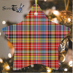 Drummond Of Strathallan Tartan Ornament Star Ornament, Christmas Star Decorations, ceramic ornament, Plaid Star Ceramic Ornament, Christmas Ornament Decorations Gift