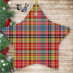 Drummond Of Strathallan Tartan Ornament Star Ornament, Christmas Star Decorations, ceramic ornament, Plaid Star Ceramic Ornament, Christmas Ornament Decorations Gift