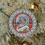 Drummond Tartan Ornament,  ceramic ornament, personalized christmas ornaments, christmas tree ornaments, christmas door decorations, Plaid Ornament, Tartan Ceramic Ornament