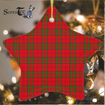 Drummond Tartan Ornament Star Ornament, Christmas Star Decorations, ceramic ornament, Plaid Star Ceramic Ornament, Christmas Ornament Decorations Gift
