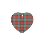 Dunbar Ancient Tartan Heart Ornaments, Christmas Tree Ornament, Plaid Christmas Ornaments, Ceramic Heart Christmas Tree Decoration, Christmas Ornament, Plaid Ornament, Tartan Ornament, Buffalo Plaid Ornament