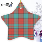 Dunbar Ancient Tartan Ornament Star Ornament, Christmas Star Decorations, ceramic ornament, Plaid Star Ceramic Ornament, Christmas Ornament Decorations Gift