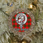 Dunbar Celtic Circle Plaid Ornament Gift. Christmas Tree Ornament Tartan Ornament Great Christmas Ornaments Gift - Scotstee Shop