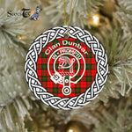 Dunbar Clan Tartan Crest Badge Plaid Ornament Gift. Christmas Tree Ornament Tartan Ornament Great Christmas Ornaments Gift - Scotstee Shop