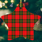 Dunbar Modern Tartan Ornament Star Ornament, Christmas Star Decorations, ceramic ornament, Plaid Star Ceramic Ornament, Christmas Ornament Decorations Gift