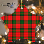 Dunbar Modern Tartan Ornament Star Ornament, Christmas Star Decorations, ceramic ornament, Plaid Star Ceramic Ornament, Christmas Ornament Decorations Gift