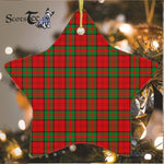 Dunbar Tartan Ornament Star Ornament, Christmas Star Decorations, ceramic ornament, Plaid Star Ceramic Ornament, Christmas Ornament Decorations Gift