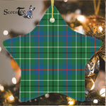 Duncan Ancient Tartan Ornament Star Ornament, Christmas Star Decorations, ceramic ornament, Plaid Star Ceramic Ornament, Christmas Ornament Decorations Gift