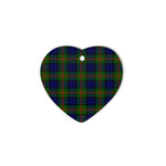 Dundas Tartan Heart Ornaments, Christmas Tree Ornament, Plaid Christmas Ornaments, Ceramic Heart Christmas Tree Decoration, Christmas Ornament, Plaid Ornament, Tartan Ornament, Buffalo Plaid Ornament