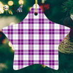 Dunlop Dress Tartan Ornament Star Ornament, Christmas Star Decorations, ceramic ornament, Plaid Star Ceramic Ornament, Christmas Ornament Decorations Gift