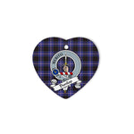 Dunlop Scottish Clan Badge Plaid Ornament Gift. Christmas Tree Ornament Dunlop Clan Tartan Ornament Great Christmas Ornaments Gift Heart Ornament