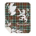 Sherpa Blanket - Tartan Blanket Thistle and Lion Scottish Clan Thomson Hunting Modern Plaid Blanket, plaid sherpa blanket queen,purple sherpa blanket,queen sherpa blanket,queen size sherpa blanket,red sherpa blanket,scottish tartan blankets,sherpa blanket,sherpa christmas blanket
