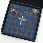 To My Beautiful Soulmate Necklace In Your Eyes I Have Found My Home Clan MacLaine of Loch Buie Tartan Cross Dancing Necklace