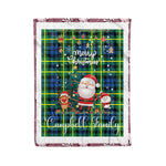 Personalized Gift Tartan Plaid Blanket Clan Campbell Of Breadalbane Ancient With Funny Santa Snowman Reindeer Merry Christmas Fleece Blanket, Home Living Room, Plaid Blanket, Tartan Blanket, Scottish Blanket, Buffalo fleece blanket, Christmas Blanket