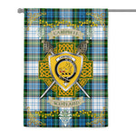 House Flag - Campbell Dress Irish Shield Celtic Cross Tartan Garden Flag St Patrick's Day Garden Flag