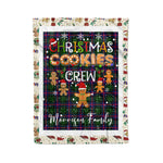 Fleece Blanket - Personalized Gift Tartan Plaid Blanket Clan Morrison With Christmas Cookie Baking Crew Christmas Gift Fleece Blanket