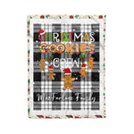 Personalized Gift Tartan Plaid Blanket Clan MacFarlane Black & White With Christmas Cookie Baking Crew Christmas Gift Blanket, Plaid Blanket, Christmas Fleece Blanket, Christmas Blanket, Tartan Blanket, Scottish Blanket, Scotland Blanket, Family Name Blanket, Custom Blanket, Personalized Blanket