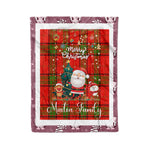 Personalized Gift Tartan Plaid Blanket Clan Maxton With Funny Santa Snowman Reindeer Merry Christmas Fleece Blanket, Home Living Room, Plaid Blanket, Tartan Blanket, Scottish Blanket, Buffalo fleece blanket, Christmas Blanket