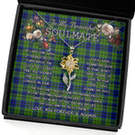 To My Beautiful Soulmate Sunflower Necklace In Your Eyes I Have Found My Home Clan Dixon Tartan Jewelry For Girlfriend, Tartan Sunflower Pendant Necklace, Scottish Tartan Jewelry, valentine necklace, necklace girlfriend, necklace for wife, cute necklaces for girlfriend, jewelry for girlfriend, to my soulmate necklace, to my future wife necklace
