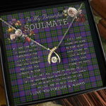To My Beautiful Soulmate Necklace In Your Eyes I Have Found My Home Clan MacCallum of Berwick Tartan Wishbone Dancing Necklace
