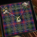 To My Beautiful Soulmate Necklace In Your Eyes I Have Found My Home Clan MacLennan Tartan Wishbone Dancing Necklace