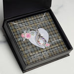 Rising Phoenix Necklace - Valentine Necklace Clan Campbell Argyll Weathered Tartan Gift for Girlfriend, Gift for My Wife Rising Phoenix Necklace