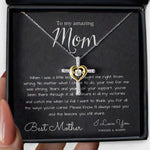 To My Mom Necklace, To My Beautiful Mom Necklace, Mother's Day Gift For Mom From Son, Thank You Mom, Mother's Day Cross Necklace
