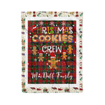 Personalized Gift Tartan Plaid Blanket Clan MacDuff With Christmas Cookie Baking Crew Christmas Gift Blanket, Plaid Blanket, Christmas Fleece Blanket, Christmas Blanket, Tartan Blanket, Scottish Blanket, Scotland Blanket, Family Name Blanket, Custom Blanket, Personalized Blanket