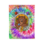 Scotstee Shop - Scotstee Shop Blanket Hippie Bear Tie Dye Rainbow Hippie Fleece Blanket