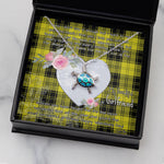 Sea Turtle Necklace Gift for My Beautiful Girlfriend Valentines Necklace Clan MacLachlan Dress Tartan Blue Turtle Necklace