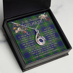 To My Beautiful Soulmate Necklace In Your Eyes I Have Found My Home Clan Johnson Tartan Rising Phoenix Necklace