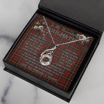 To My Beautiful Soulmate Necklace In Your Eyes I Have Found My Home Clan MacAlister of Skye Tartan Rising Phoenix Necklace