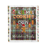Personalized Gift Tartan Plaid Blanket Clan MacAndrew With Christmas Cookie Baking Crew Christmas Gift Blanket, Plaid Blanket, Christmas Fleece Blanket, Christmas Blanket, Tartan Blanket, Scottish Blanket, Scotland Blanket, Family Name Blanket, Custom Blanket, Personalized Blanket