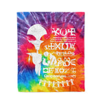 Scotstee Shop - Scotstee Shop Blanket Alien Propaganda Tie Dye Hippie Fleece Blanket