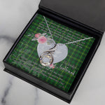 Rising Phoenix Necklace - Valentine Necklace Clan MacArthur Tartan Gift for Girlfriend, Gift for My Wife Rising Phoenix Necklace