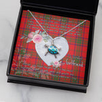 Sea Turtle Necklace Gift for My Beautiful Girlfriend Valentines Necklace Clan Ross Tartan Blue Turtle Necklace