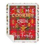 Personalized Gift Tartan Plaid Blanket Clan Ross With Christmas Cookie Baking Crew Christmas Gift Sherpa Blanket, tartan sherpa blanket,buffalo plaid sherpa blanket,christmas sherpa blanket,Christmas Throw Blanket,green plaid sherpa blanket,green sherpa blanket