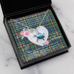 Sea Turtle Necklace Gift for My Beautiful Girlfriend Valentines Necklace Clan Allison Tartan Blue Turtle Necklace