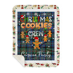 Personalized Gift Tartan Plaid Blanket Clan Cameron of Erracht Ancient With Christmas Cookie Baking Crew Christmas Gift Sherpa Blanket, tartan sherpa blanket,buffalo plaid sherpa blanket,christmas sherpa blanket,Christmas Throw Blanket,green plaid sherpa blanket,green sherpa blanket