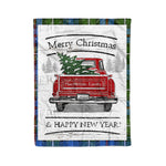 Tartan Blanket Vintage Red Truck with Christmas Tree Family Scottish Clan MacKenzie Modern plaid blanket, red plaid blanket, buffalo plaid blanket, green plaid blanket, plaid fleece blanket, blue plaid blanket, red tartan blanket, tartan plaid blanket, black and white plaid blanket, , christmas plaid blanket, orange plaid blanket, tartan plaid throw blanket, pink plaid blanket, brown plaid blanket, buffalo check blanket