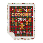 Personalized Gift Tartan Plaid Blanket Clan MacDuff With Christmas Cookie Baking Crew Christmas Gift Sherpa Blanket, tartan sherpa blanket,buffalo plaid sherpa blanket,christmas sherpa blanket,Christmas Throw Blanket,green plaid sherpa blanket,green sherpa blanket