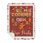 Personalized Gift Tartan Plaid Blanket Clan Fraser Weathered With Christmas Cookie Baking Crew Christmas Gift Sherpa Blanket, tartan sherpa blanket,buffalo plaid sherpa blanket,christmas sherpa blanket,Christmas Throw Blanket,green plaid sherpa blanket,green sherpa blanket
