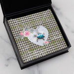 Sea Turtle Necklace Gift for My Beautiful Girlfriend Valentines Necklace Clan Burns Tartan Blue Turtle Necklace