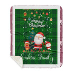 Personalized Gift Tartan Plaid Blanket Clan Erskine Hunting With Funny Santa Snowman Reindeer Merry Christmas Gift Sherpa Blanket, blue plaid sherpa blanket,blue tartan sherpa blanket,Buchan,buffalo plaid sherpa blanket,christmas sherpa blanket,Christmas Throw Blanket