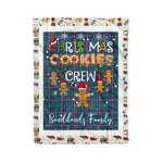 Personalized Gift Tartan Plaid Blanket Clan Sandilands With Christmas Cookie Baking Crew Christmas Gift Blanket, Plaid Blanket, Christmas Fleece Blanket, Christmas Blanket, Tartan Blanket, Scottish Blanket, Scotland Blanket, Family Name Blanket, Custom Blanket, Personalized Blanket