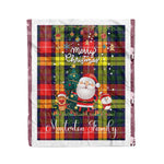 Personalized Gift Tartan Plaid Blanket Clan Masterton Bcn With Funny Santa Snowman Reindeer Merry Christmas Fleece Blanket, Home Living Room, Plaid Blanket, Tartan Blanket, Scottish Blanket, Buffalo fleece blanket, Christmas Blanket